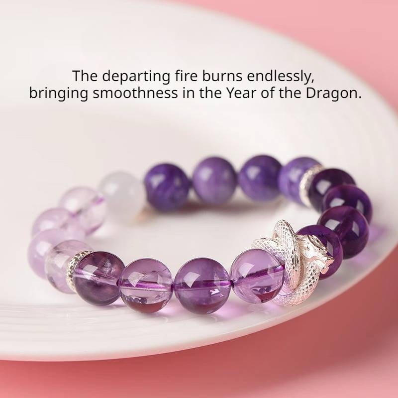 Nine Purple Departure Fire Amethyst Bracelet for attracting good luck, protection, Buddhist Guardian blessings, wealth, and health5