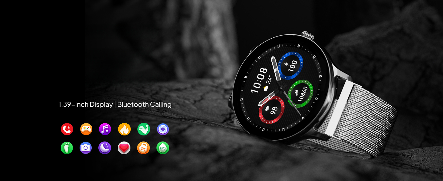 Ultra Luxury Stainless Steel, Bluetooth Calling Smart Watch, AI Voice Assistant, Metal Body with 120+ Sports Modes, SpO2, Heart Rate Monitoring_voghion.com