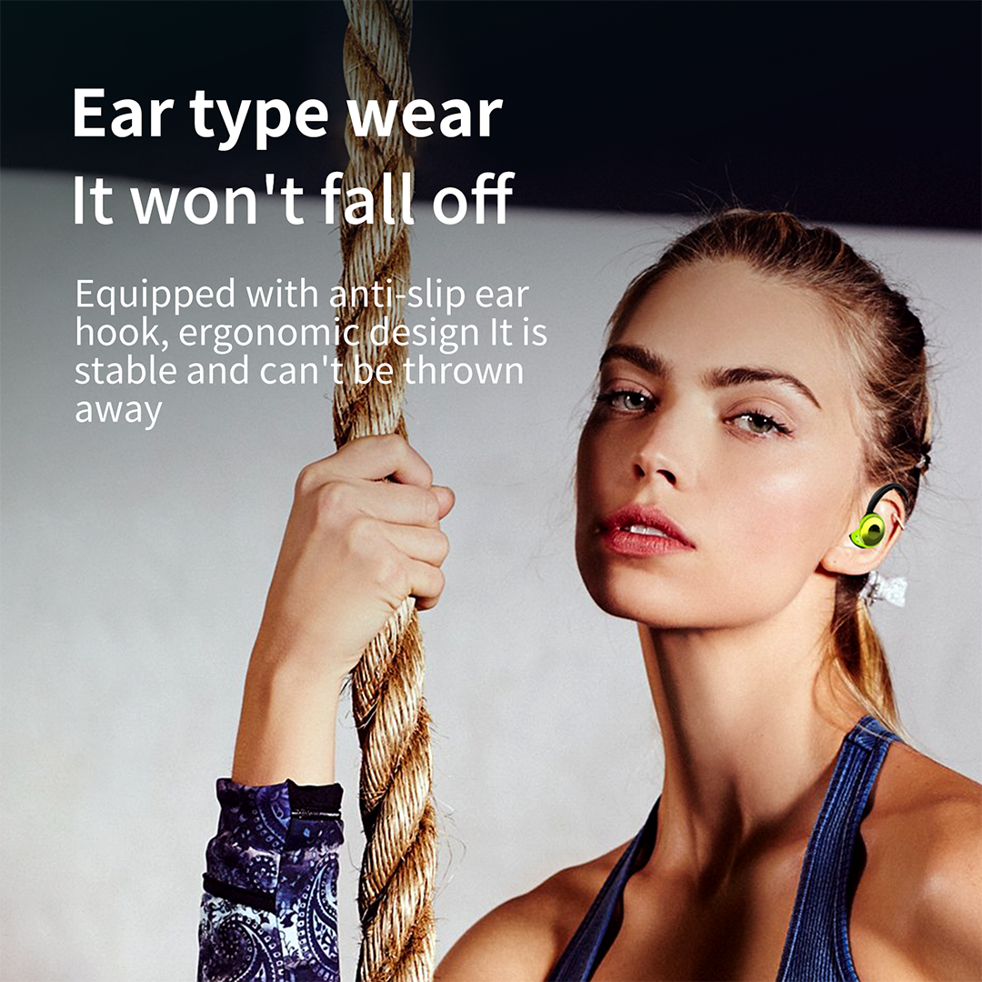 Kabellos Kopfhörer Bluetooth Kopfhörer Sport, Bluetooth 5.3 Over-Ear Kopfhörer, Mat Geräischerënnerdréckende Mikrofon, Waasserdicht Kopfhörer Fir Training/Lafen/Fitnessstudio_voghion.com