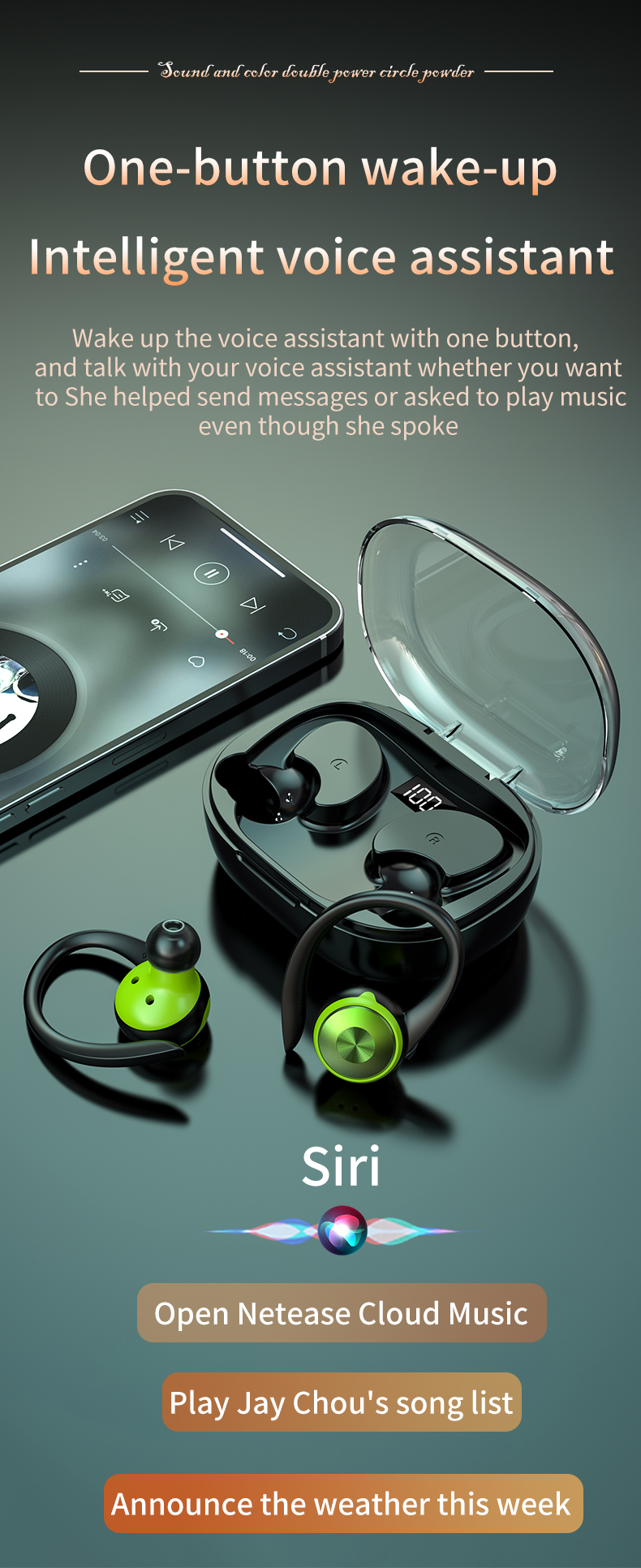Kabellose Ohrhörer, Bluetooth-Kopfhörer, Sport, Bluetooth 5.3, Over-Ear-Kopfhörer, mit Mikrofon mit Geräuschunterdrückung, wasserdichtes Headset für Training/Laufen/Fitnessstudio_voghion.com