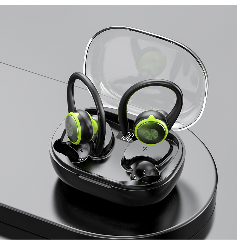 Kabellose Ohrhörer, Bluetooth-Kopfhörer, Sport, Bluetooth 5.3, Over-Ear-Kopfhörer, mit Mikrofon mit Geräuschunterdrückung, wasserdichtes Headset für Training/Laufen/Fitnessstudio_voghion.com