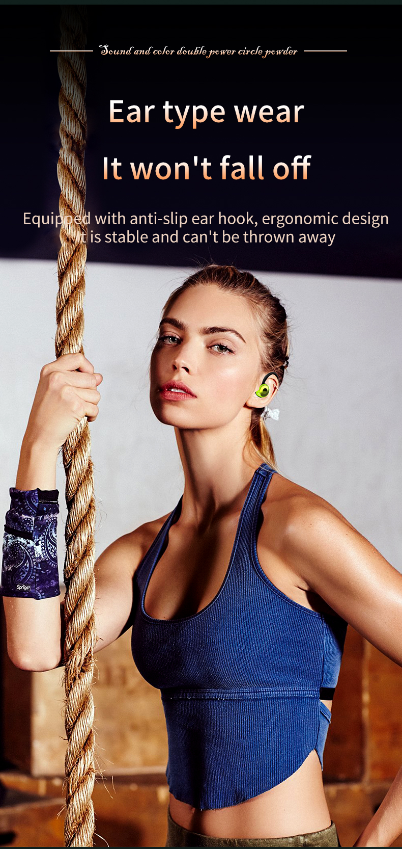 Kabellose Ohrhörer, Bluetooth-Kopfhörer, Sport, Bluetooth 5.3, Over-Ear-Kopfhörer, mit Mikrofon mit Geräuschunterdrückung, wasserdichtes Headset für Training/Laufen/Fitnessstudio_voghion.com