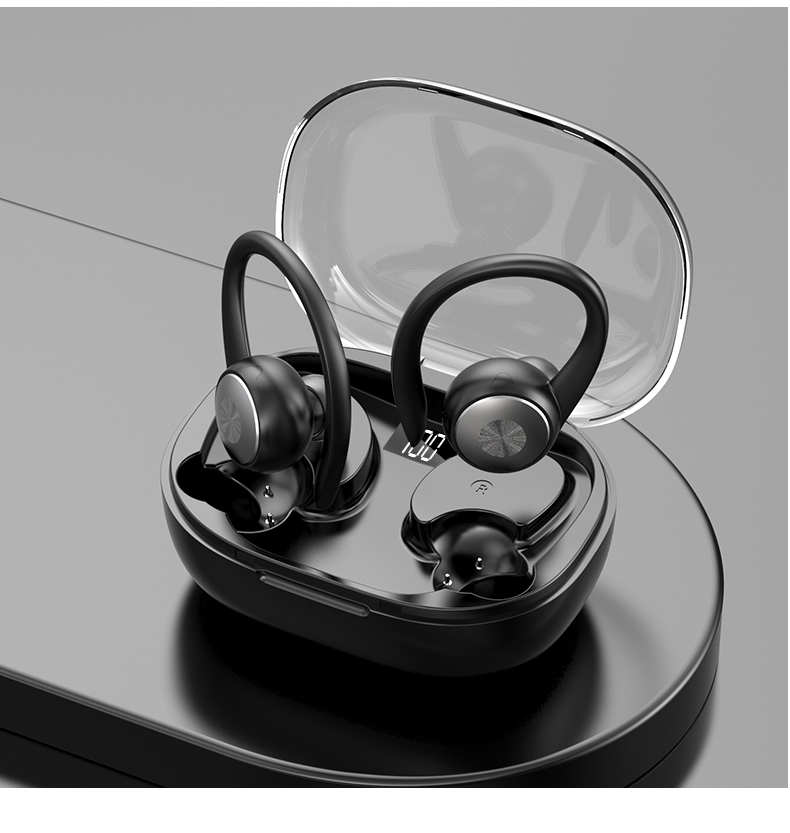 Kabellose Ohrhörer, Bluetooth-Kopfhörer, Sport, Bluetooth 5.3, Over-Ear-Kopfhörer, mit Mikrofon mit Geräuschunterdrückung, wasserdichtes Headset für Training/Laufen/Fitnessstudio_voghion.com