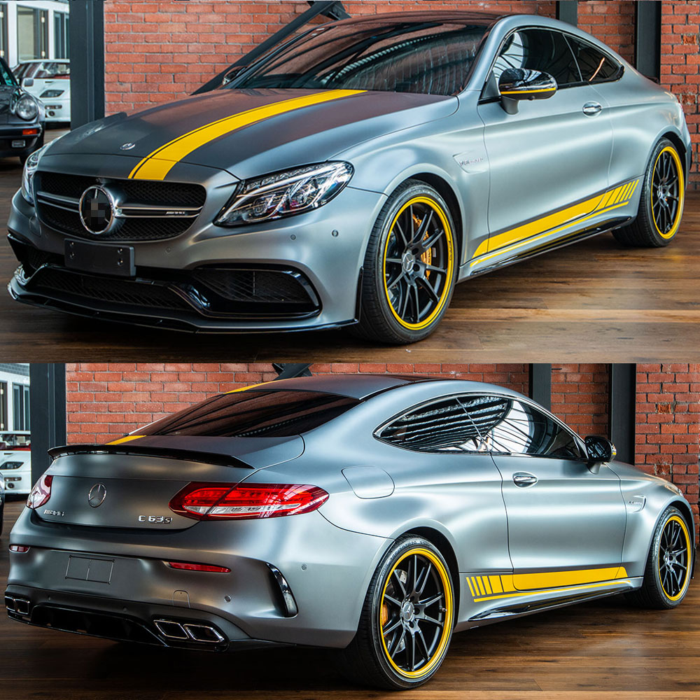 C63 S Edition One Racing Stripes For 2016-2023 Mercedes C-Class