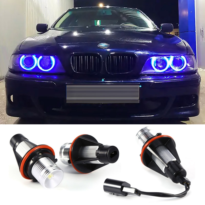 2 Lampadine Angel Eyes Halo LED Congelate Bianche Per BMW E39 E60 E59 - Foto 9