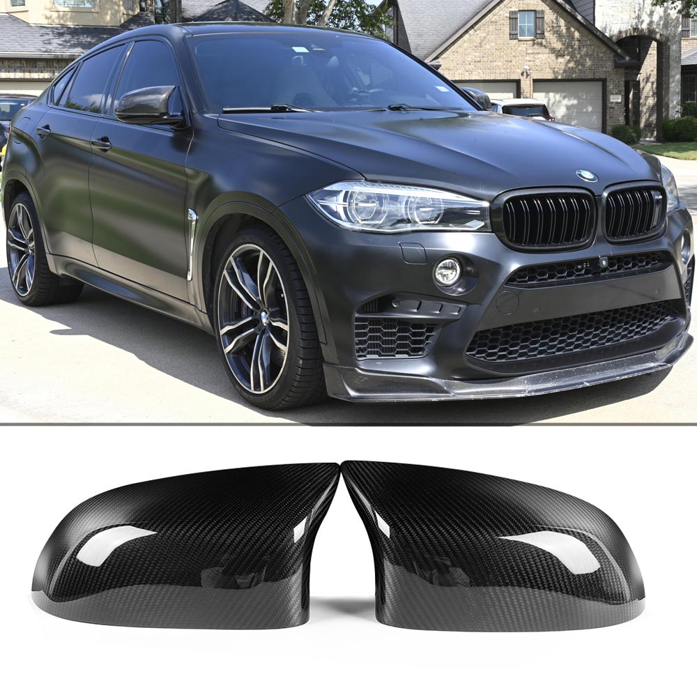 X5 M Carbon Fiver Tuning Wing Side Mirror Covers Upgrade For BMW