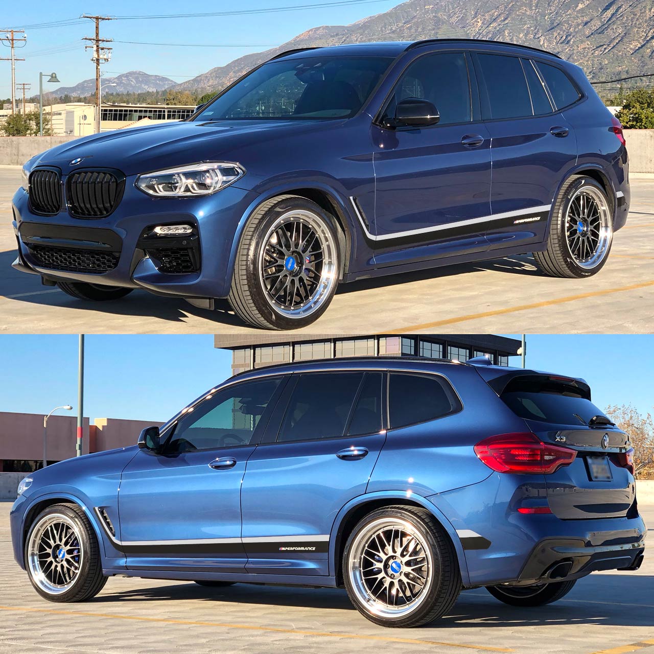 For 2018-2024 BMW X3 G01 M Performance Frozen Black Side Decal