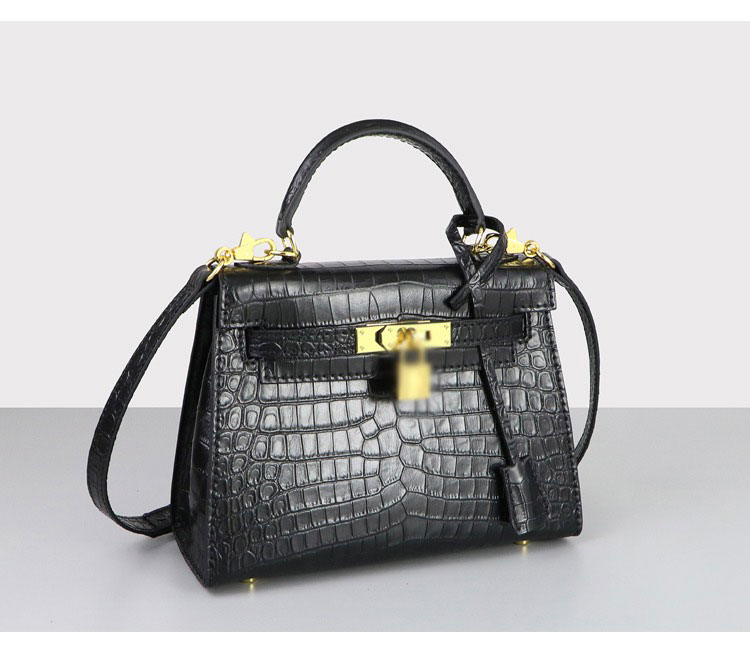 Inspired By Kelly Mini Crocodile Leather Bag – Sewed Into Style