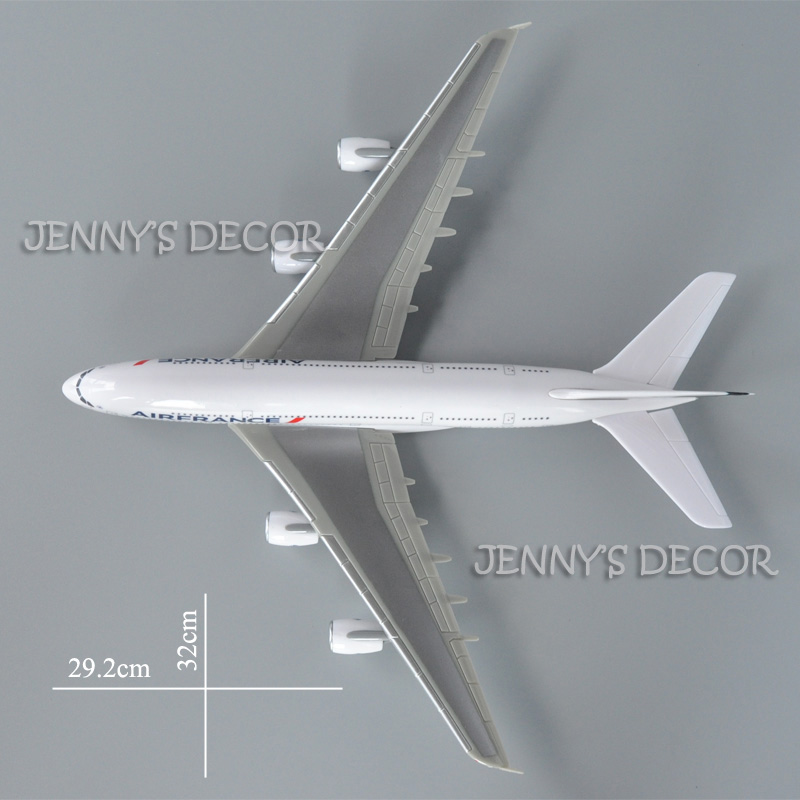 1:250 Scale Model Plane Toy Airbus A380 Air France Airliner