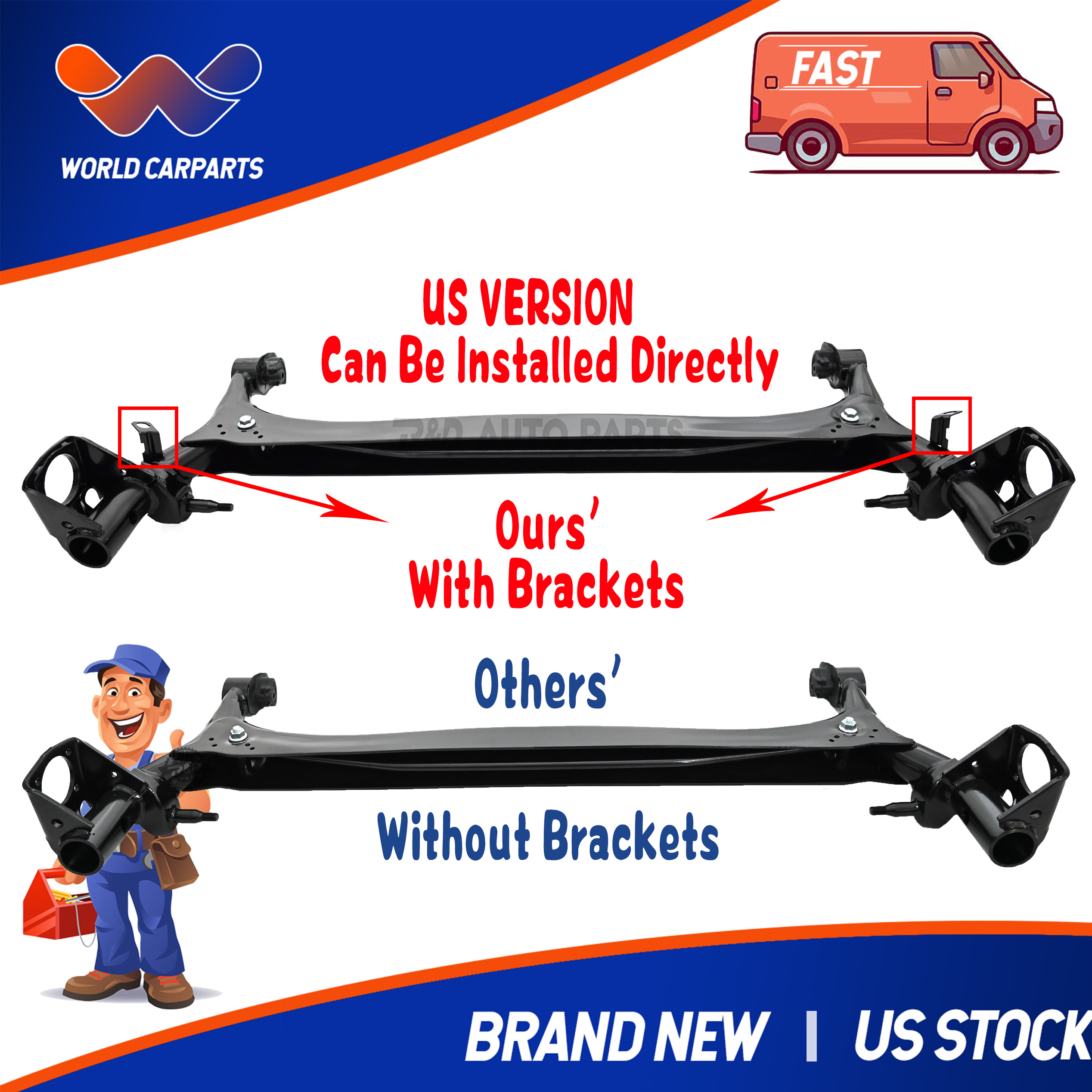 Rear Axle Beam Crossmember for Toyota Corolla Matrix 02-07