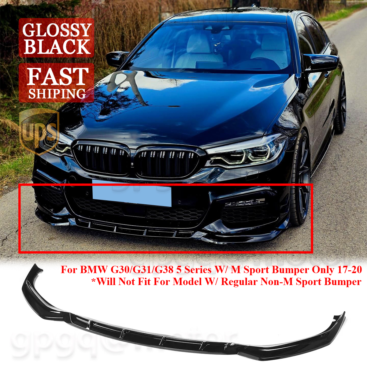 For BMW 5 Series G30 G31 G38 540i M Sport 17-19 GT Style Gloss