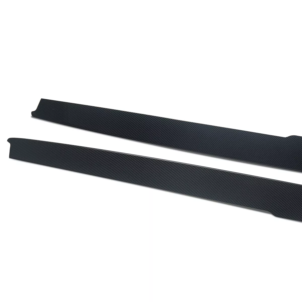 Carbon Fiber Style Side Skirt Extensions For BMW F10 5-Series / M5 2011–2016 – 2-Piece Set, Hardware Included