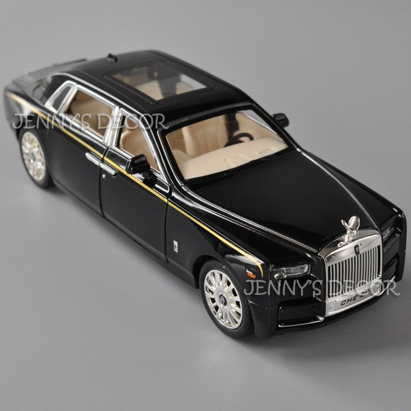 1:24 Diecast Model Rolls Royce Phantom Pull Back Toy Car With Sound ...