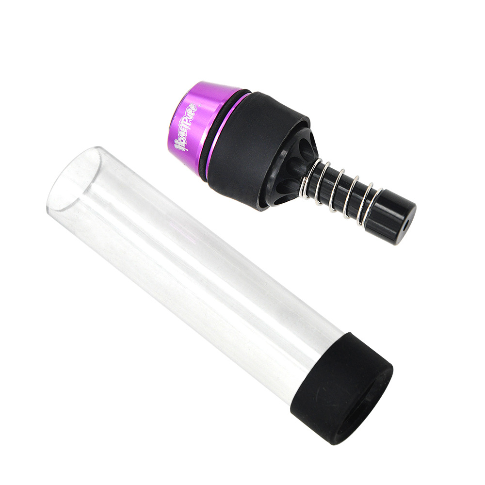 2021 Dry Herb Vaporizer Pipe With Metal Mouthpiece Plastic Tube Glass