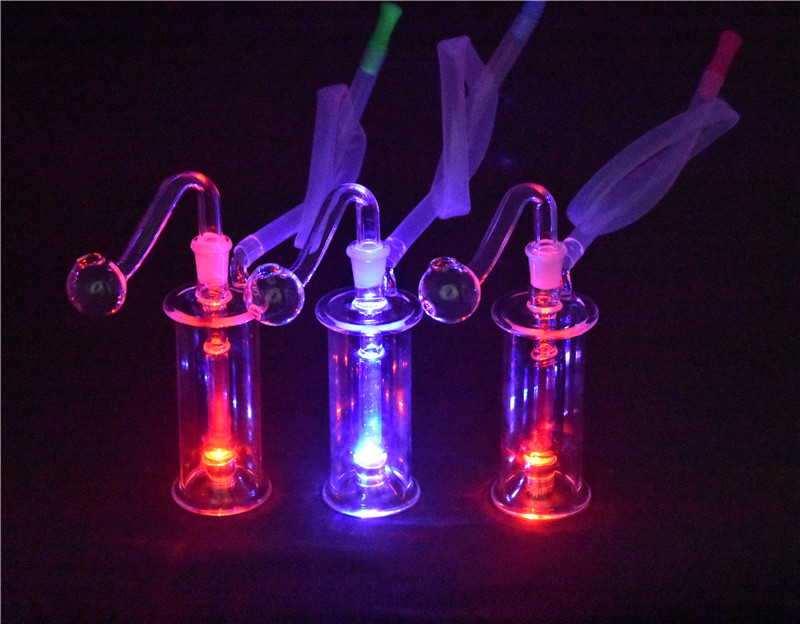NOUVEAU LED GLASSE BONG TYANDES DEAU DE BONG DE DAB BUD BONG MINI MINI DAB PIÈCES DHUILE POUR
