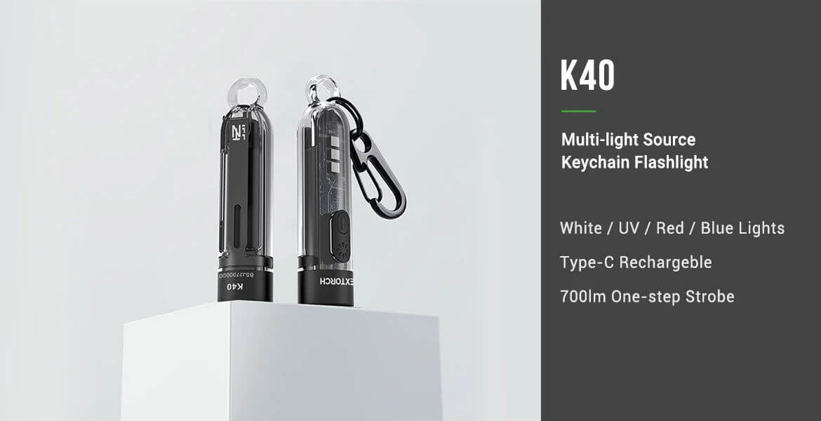 Nextorch K40 Multi-light Source 700 Lumen Keychain Flashlight ...
