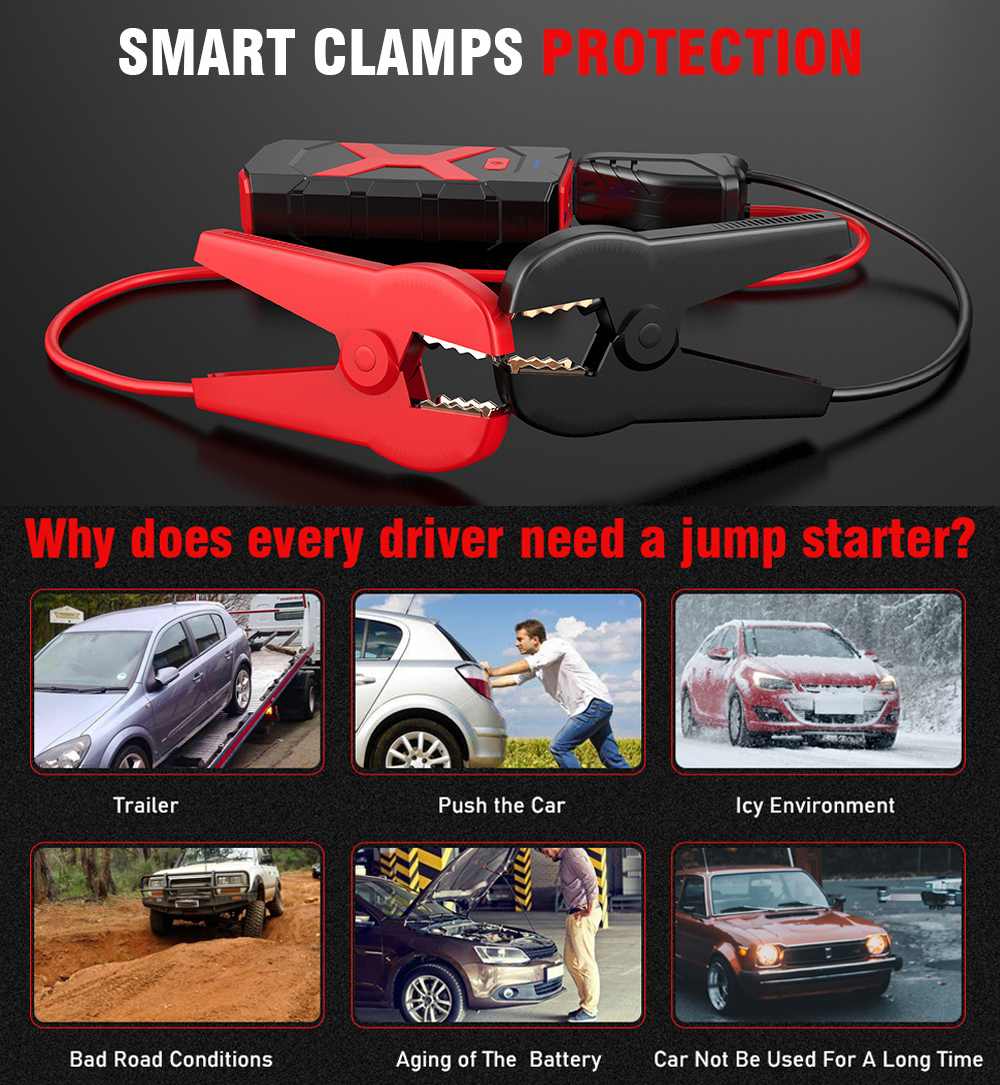 POWKEY Jump Starter Power Bank, 2000 A Car Jump Starter 12 V | FindTheDeal - View #3