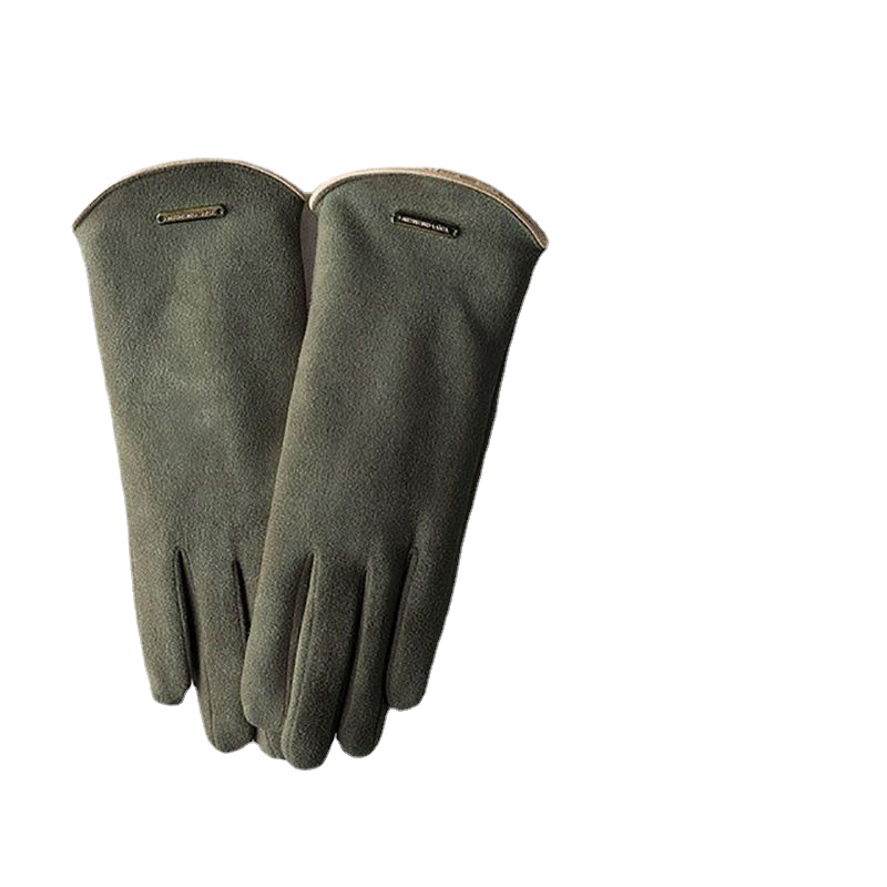 MAC058 suede faux fur touch screen winter warm gloves4