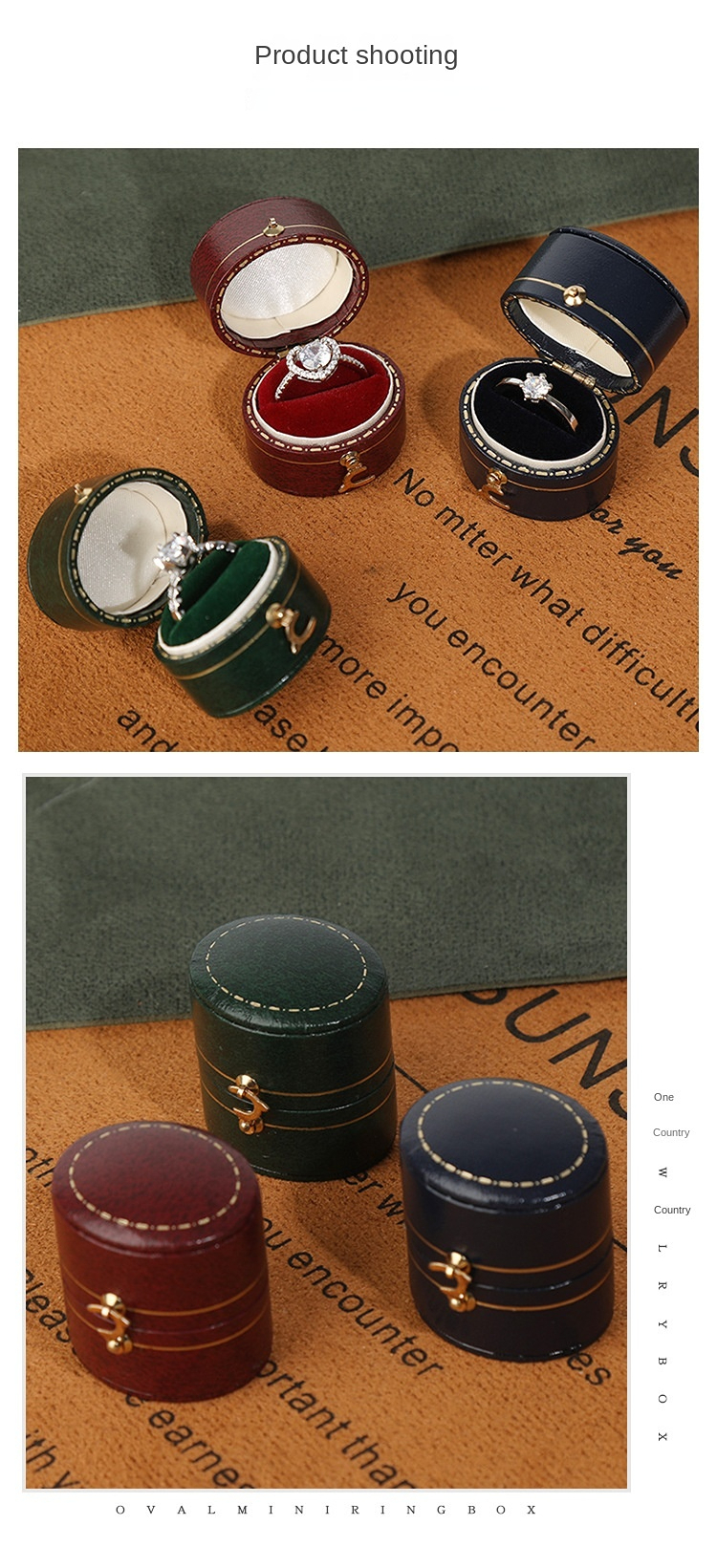 Mini ring box in retro style, simple octagonal portable jewelry storage for earrings, ideal as a gift box, available wholesale8