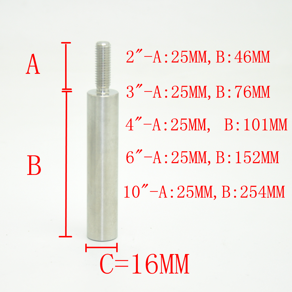Stainless Steel M8/10/12 1.5/1.25 Shift Knob Extension Lever Gear