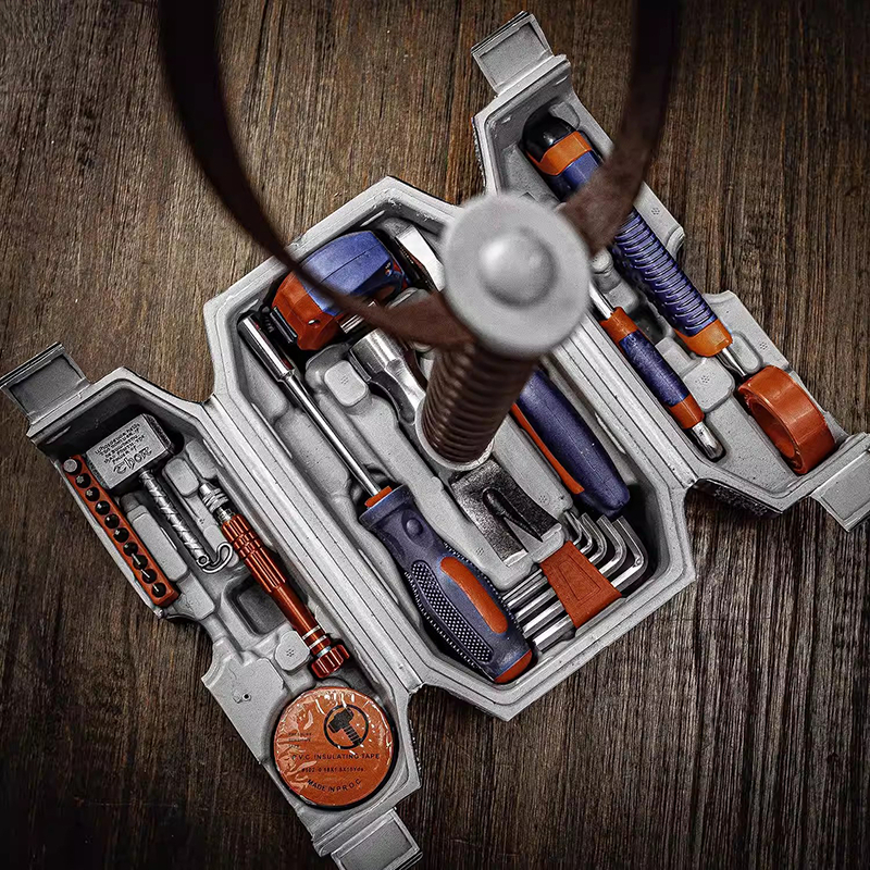Thor Hammer Toolbox Household Multifunctional Hardware Combination