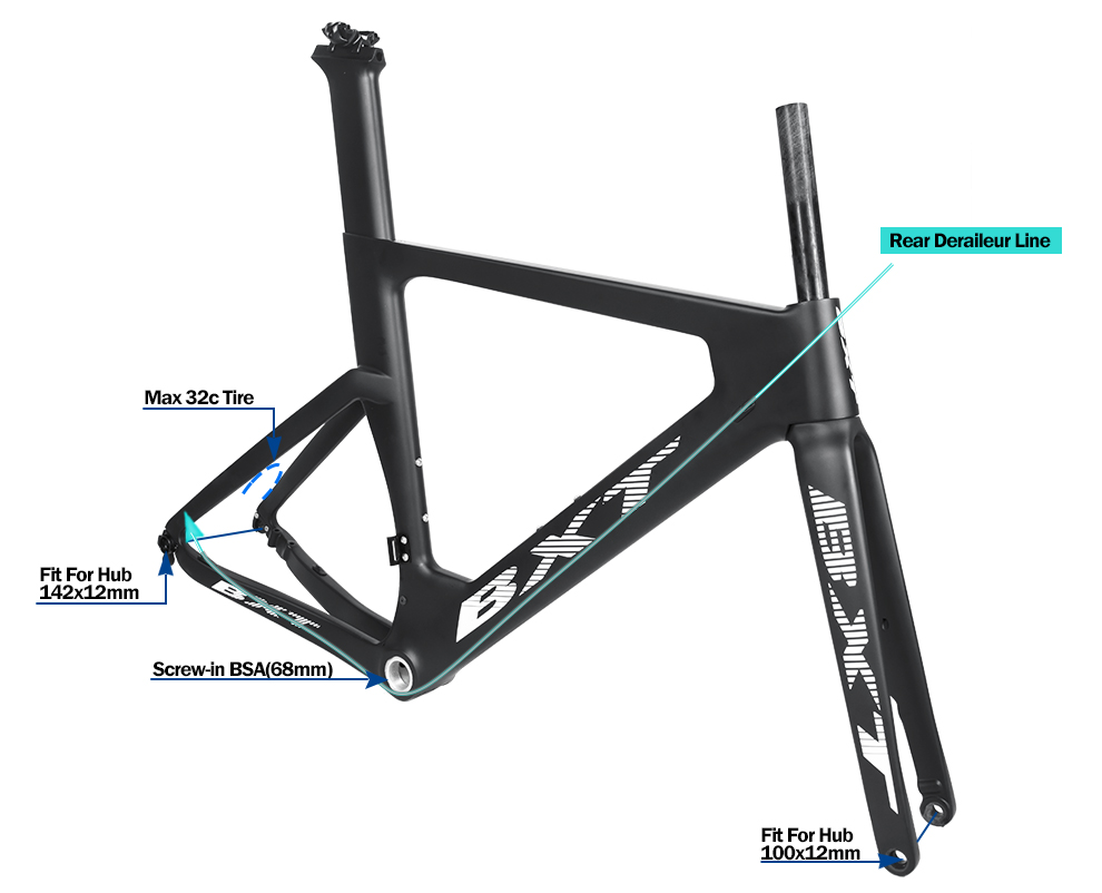 Road Bike Carbon Frame Bicycle Frameset 49/51/54/57cm 700 Road Bike Carbon Frame Bicycle Frameset 49/51/54/57cm 700