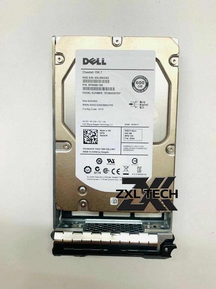 Dell W347K Hard Disk Interno 600GB 3.5″ – 15K RPM SAS 6Gbps – Hot-Swap – Ricondizionato Con Garanzia 12 Mesi