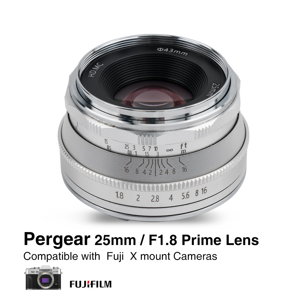 色: 黑】Pergear 25mm F1.8 交換レンズ Fujifilm X 購入者 - www