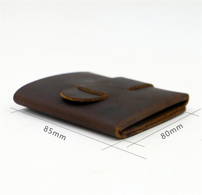Men/'s Small Handmade Genuine Leather Collapsible Wallets Bifold Purse