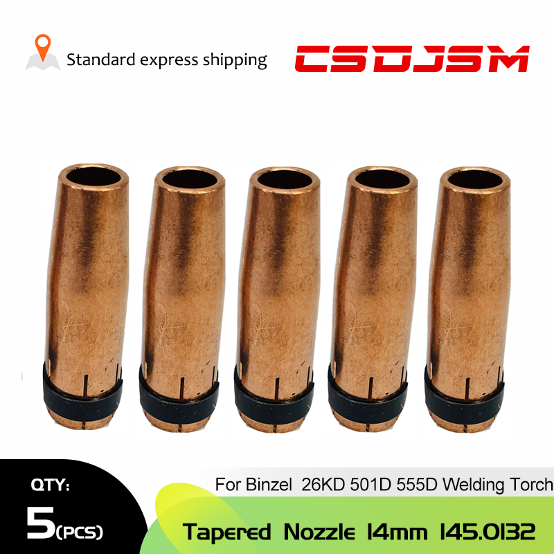 5pcs Welding Torch Tapered Nozzle ɸ14mm 145.0132 For Binze 26KD