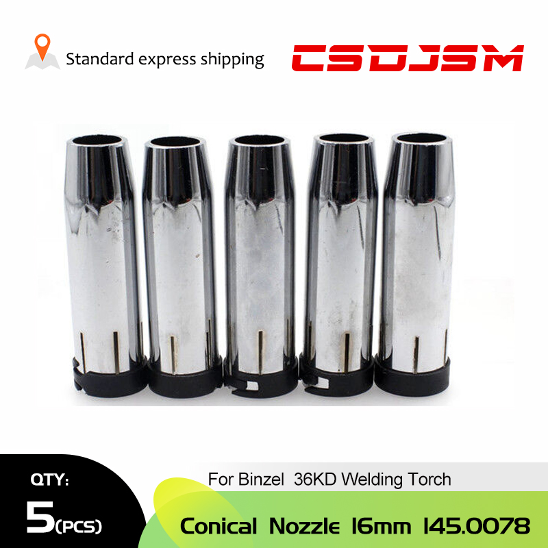 5pc Mig/Mag Welding Torch Tapered Nozzle 12mm 145.0126 For Binze