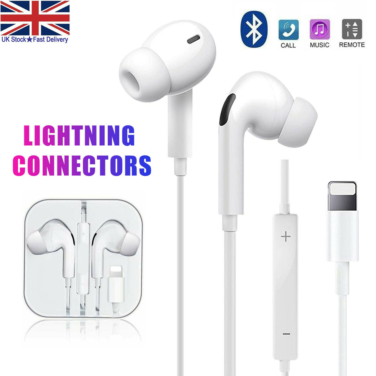 Bluetooth Wired Earphone Headphones Headset For iPhone 12 ...