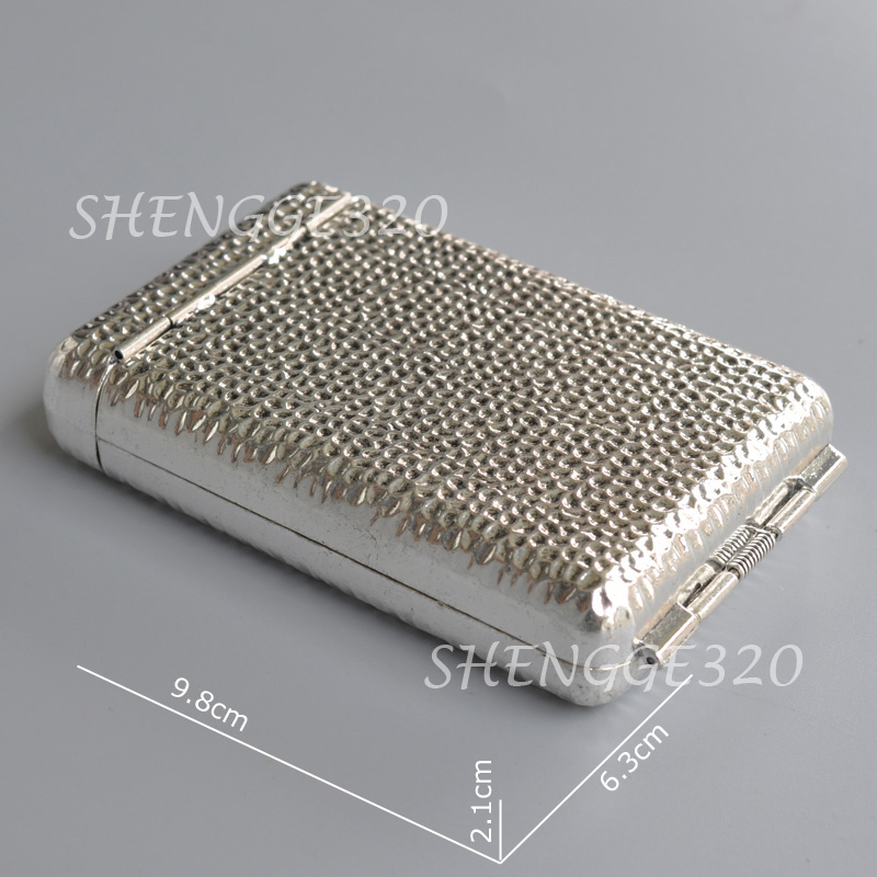 Folding Metal Cigarette Case King Size Double sided Box Rough Surface  Sturdy
