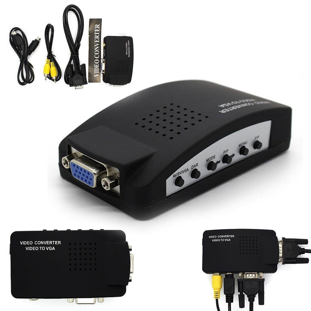 tv video to pc rca s-video to vga converter box