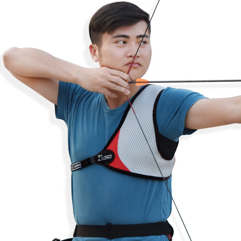 Left Side Archery Chest Protector Guard Nylon Shooting Hunting Chest