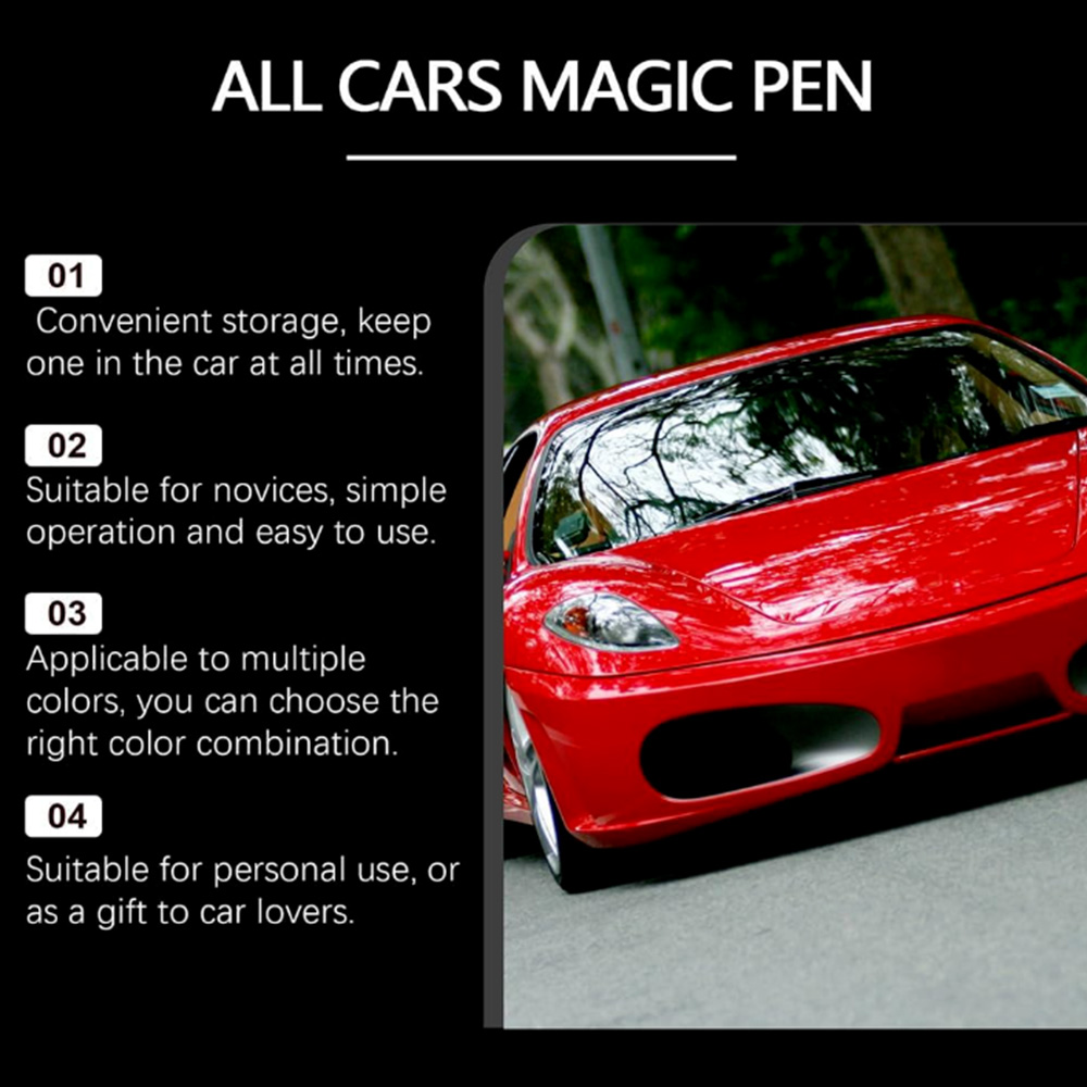 2025 Magic Car Scratch Repair Pen – Black, Quick Fix For All Cars