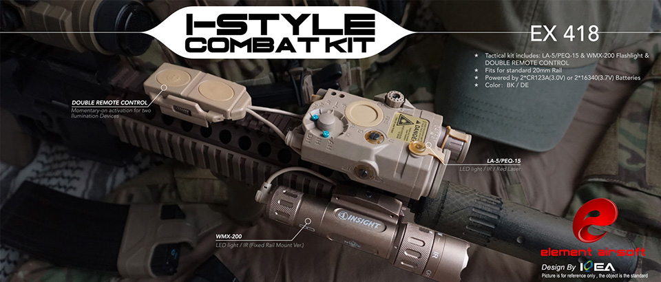 Tactical PEQ Laser PEQ15 IR Red Laser & WMX200 Light & Dual