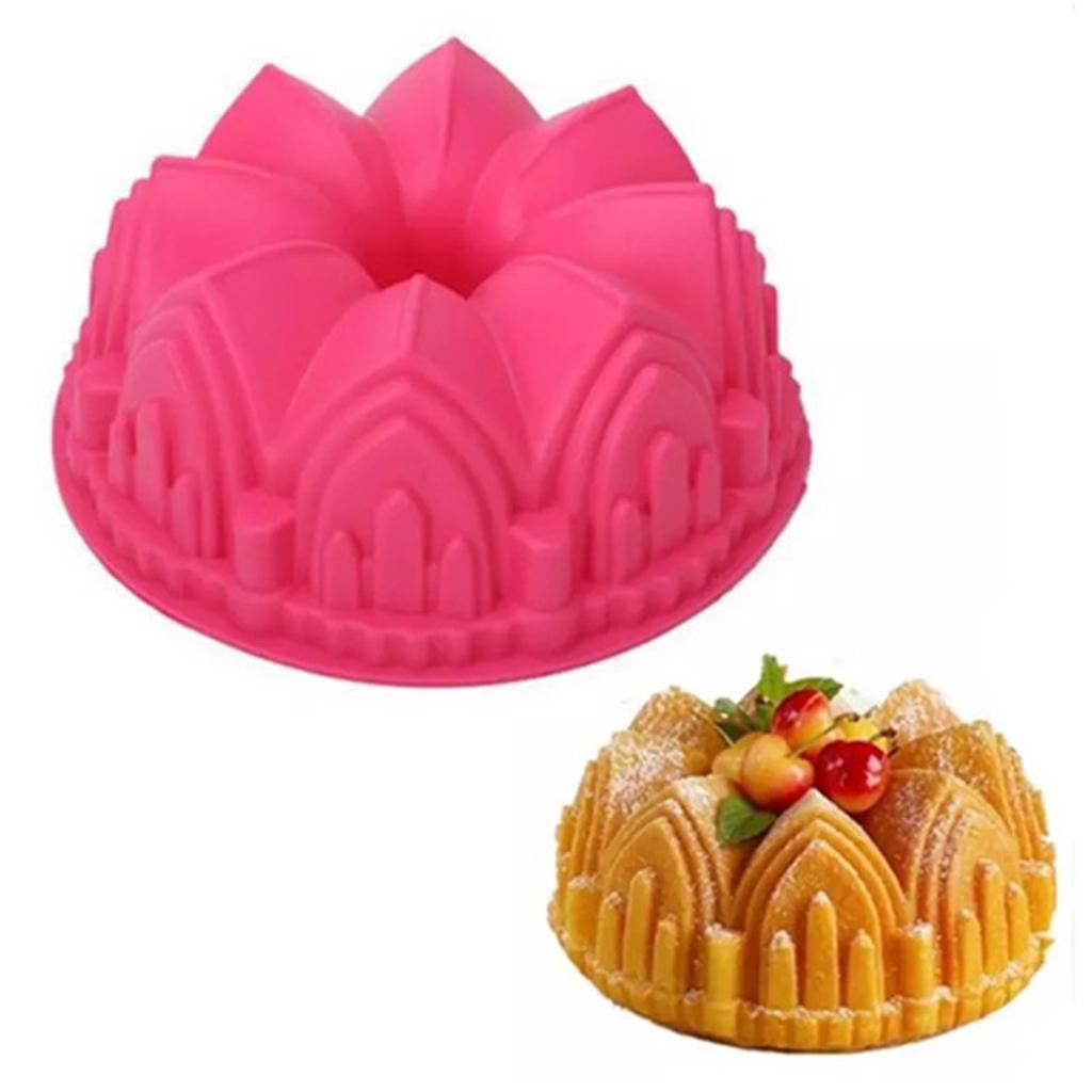 Silicone Bundt Crown Cake Baking Tin Mold Nonstick Bakeware Pan