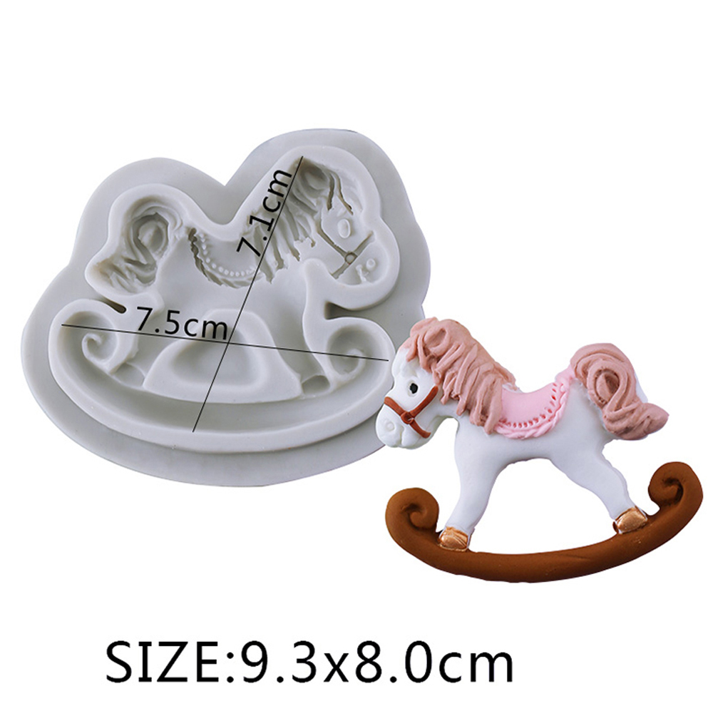 Rocking Horse Silicone Fondant Cake Decor Mold Sugarcraft Chocolate