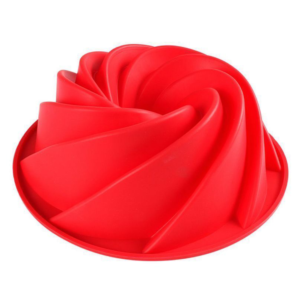 Silicone Swirl Cake Baking Tin Mold Nonstick Bakeware Pan Chocolate