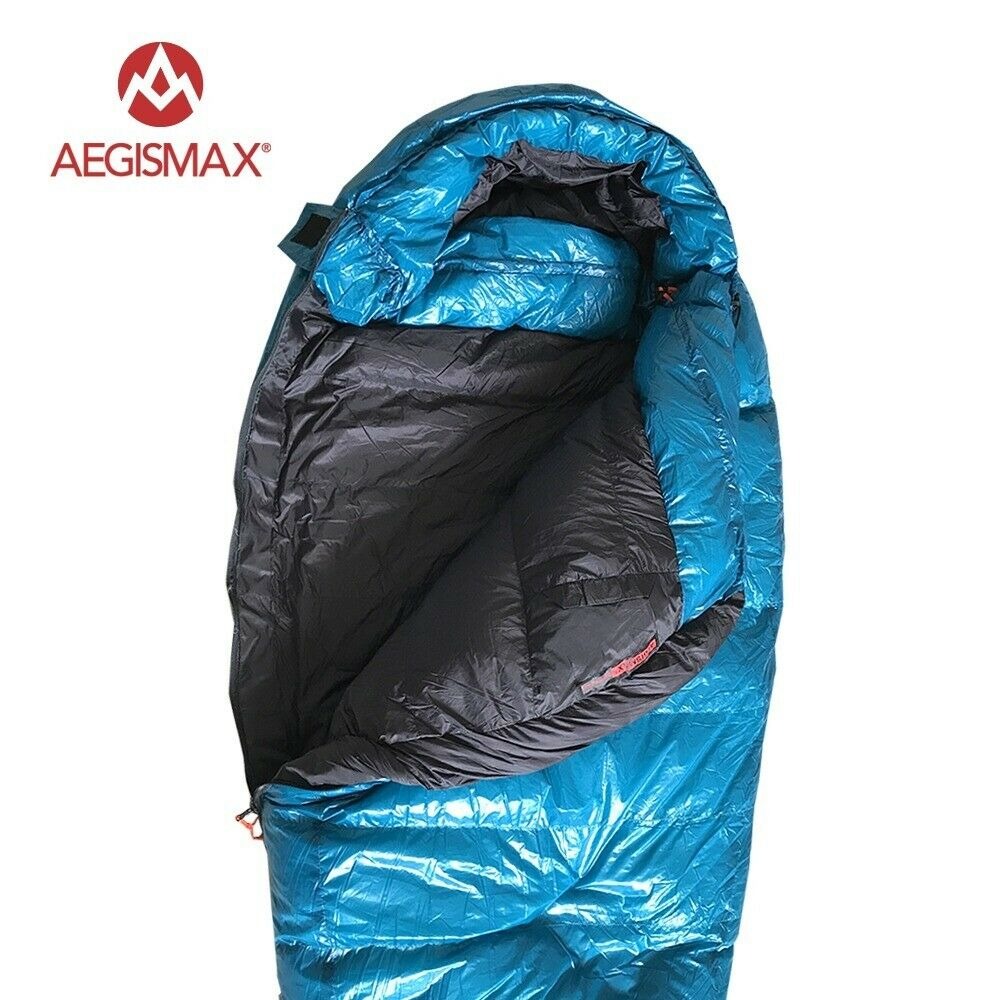 AEGISMAX 0℃ Camping Goose Down Mummy Sleeping Bags with Box Baffles
