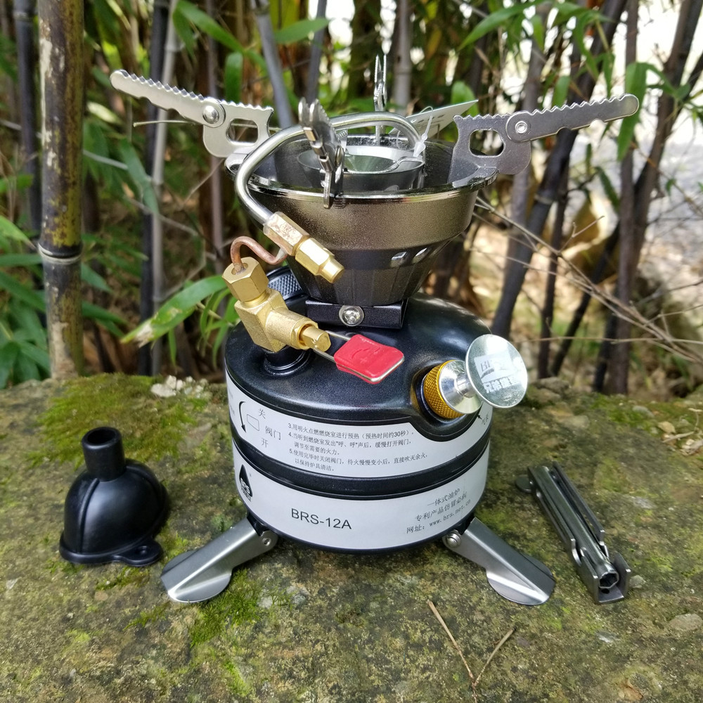BRS12A Outdoor Camping Gasoline Stove Onepiece Burner Picnic Petrol Furnace eBay
