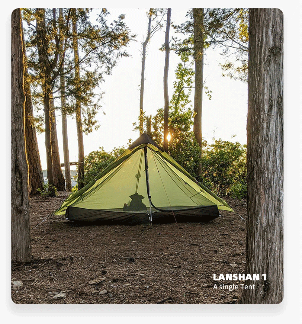 3F UL GEAR Lanshan 1 Outdoor Camping 1-person Tent Backpacking 15D