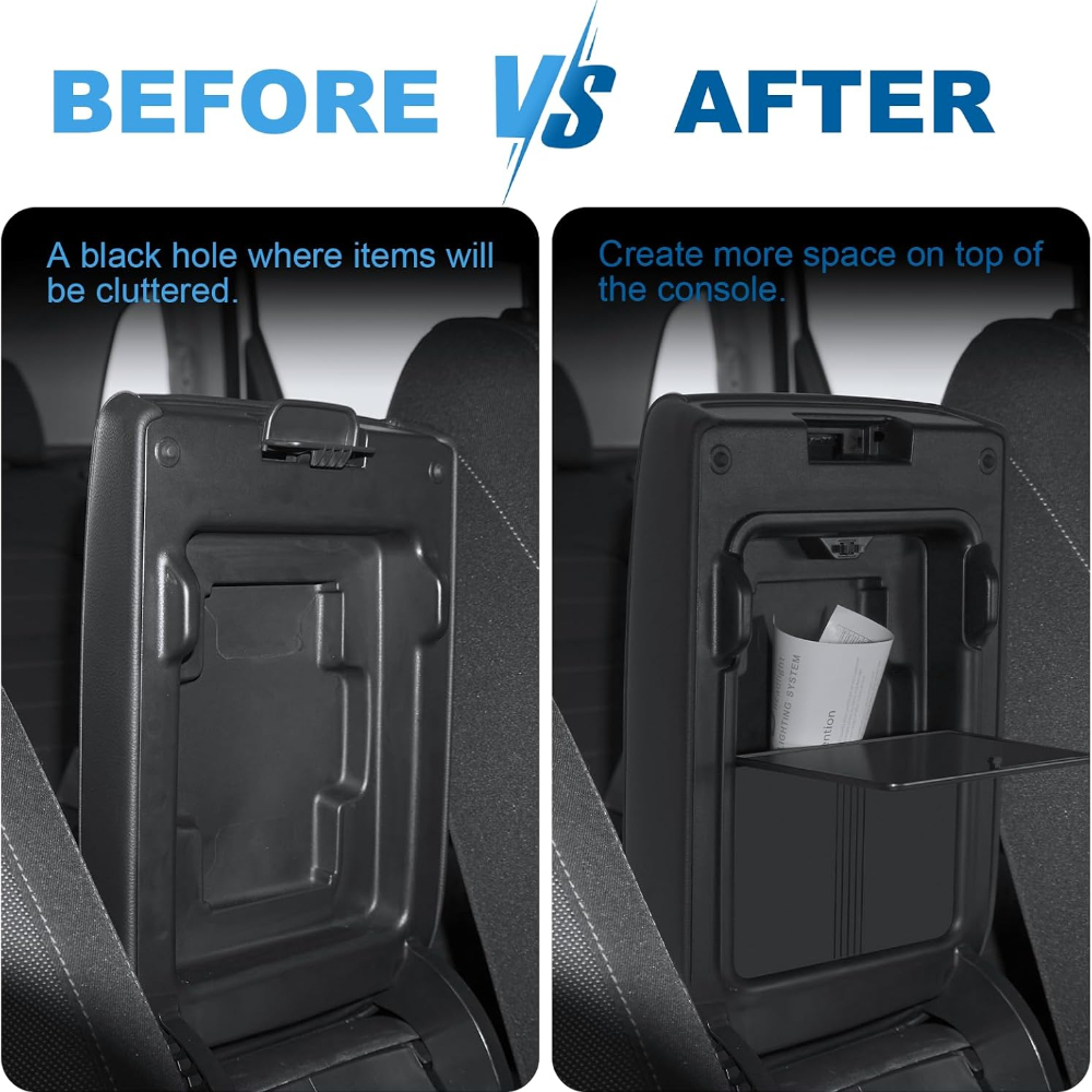 YPHUIKI 3 organizer per console centrale compatibile con Honda CRV 2023 2024 2025 2026 accessori CR-V ibrido bracciolo organizer vassoio scatola portaoggetti nascosta materiale ABS