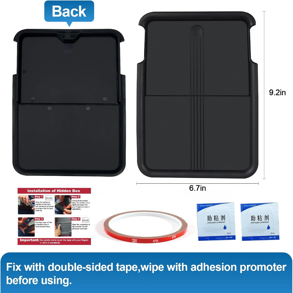 YPHUIKI 3 Organizer Per Console Centrale Honda CR-V 2023-2026 (LX, EX, Sport, Ibrido) - Vassoio E Cassetto Nascosto In ABS