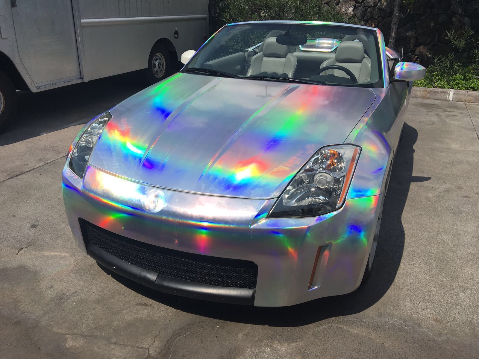 Glossy Holographic Silver Chrome Vinyl Wrap Film Bubble Free Air Release  For DIY Car Reflective Decals From Orinotech, $244.43