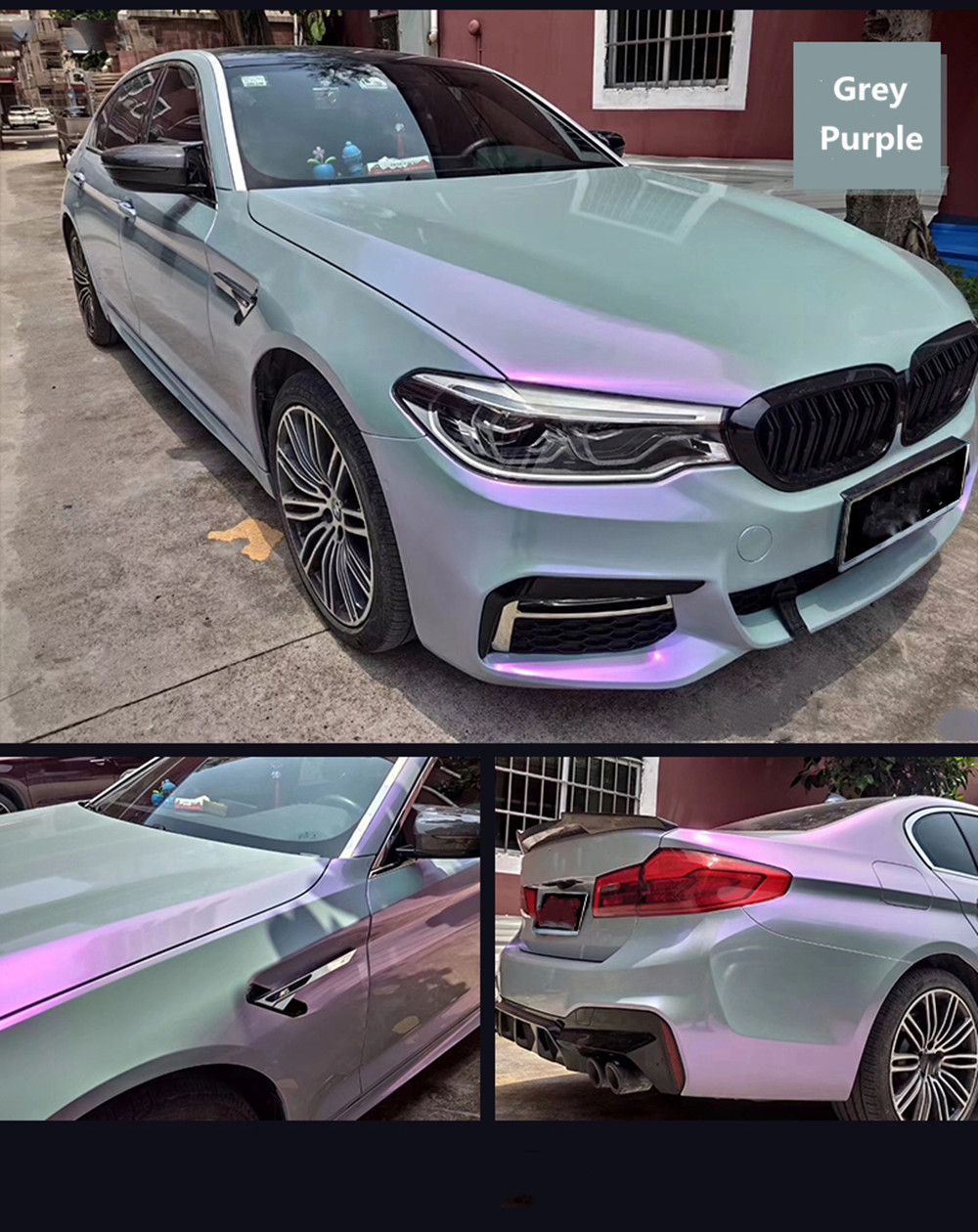 Holographic Laser Wrap Vinyl Pink Car Vinyl Wrap Film Air