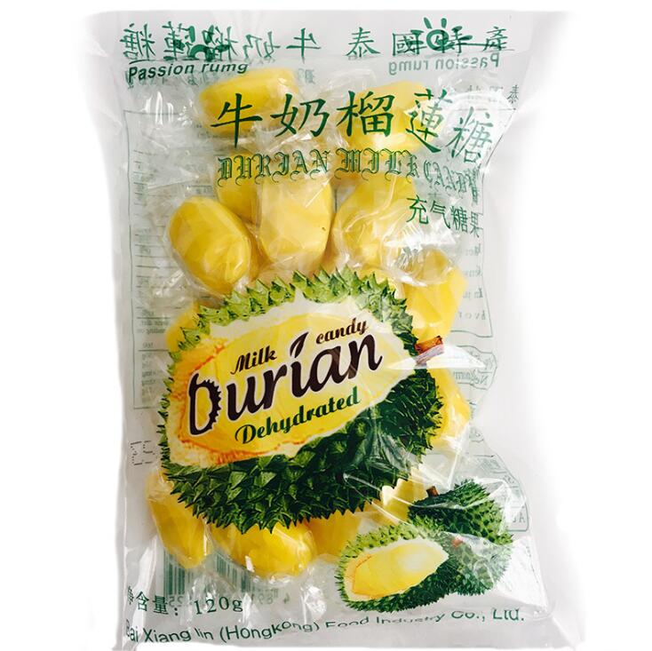 Durian Milk Candy Fruit Soft Toffee Chewy Sweet Sweetmeats - 120g