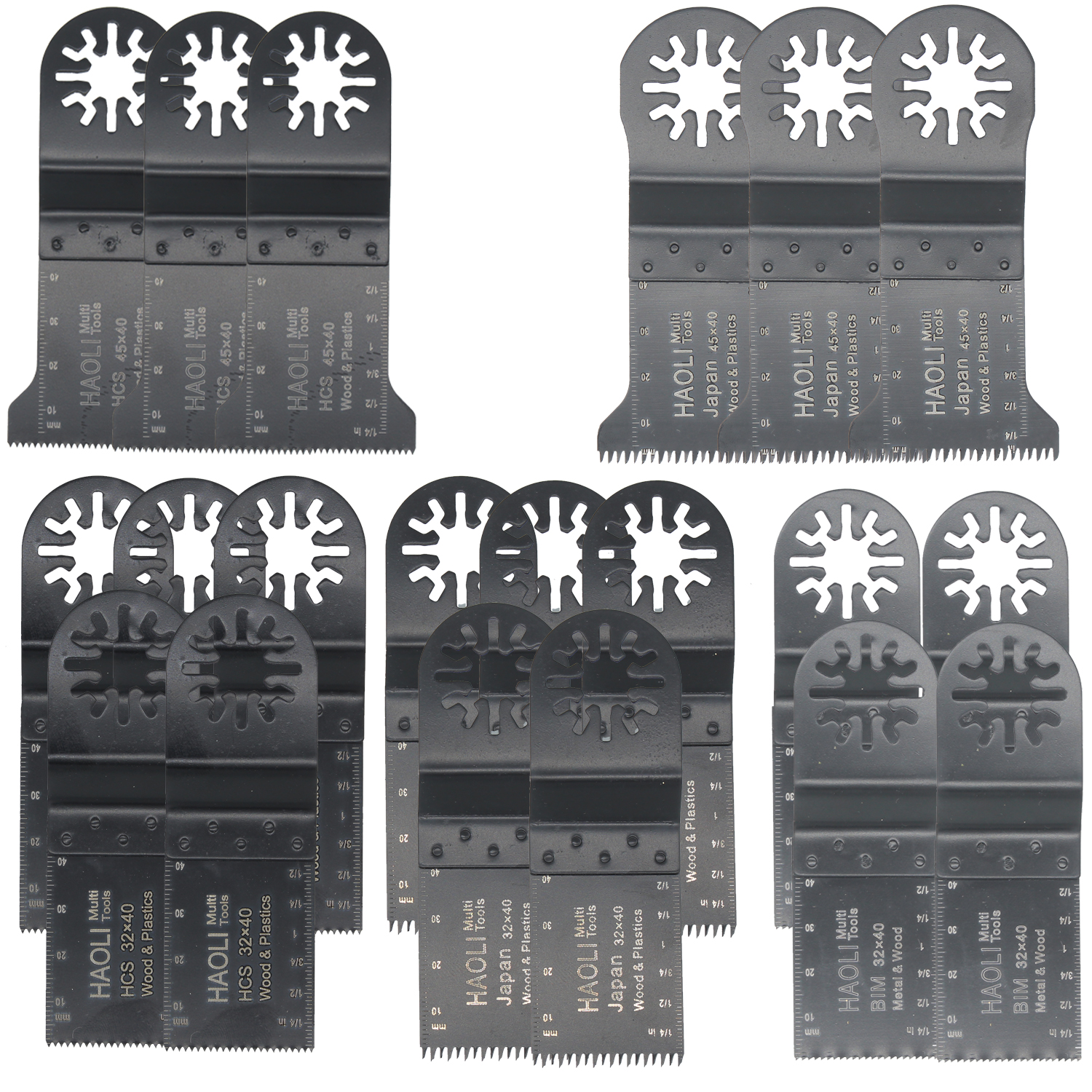 20Pcs Oscillating Multi Tool Saw Blades for Fein Bosch Makita Dremel Skil