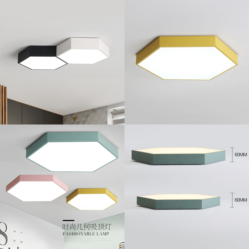 Details About 1pcs Colourful Hexagon Led Kitchen Balcony Children Room Ceiling Light 30cm 15w